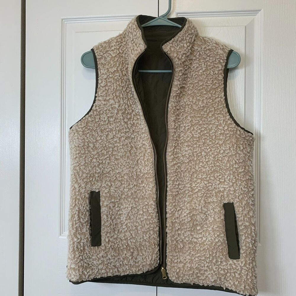Indigo Soul Reversible Vest Quilted One Side Reverses to Sherpa Side Small NWT - Picture 9 of 16